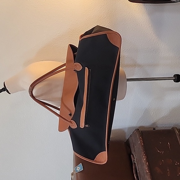 Vintage Les Migrateur's Made In Paris France Leather Weekender Bag - Picture 15 of 15